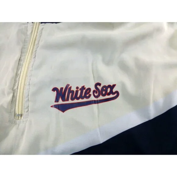 Chicago White Sox Quarter Zip Jacket Windbreaker Tri Color Chevron Xfinity Polye - Picture 3 of 16